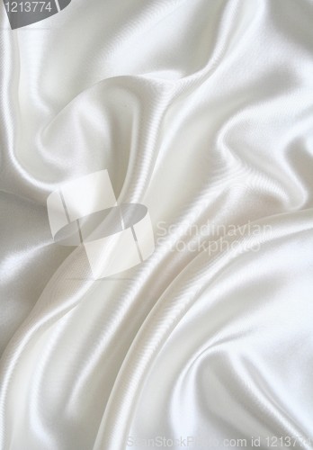 Image of Smooth elegant white silk as background