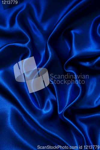 Image of Smooth elegant blue silk 