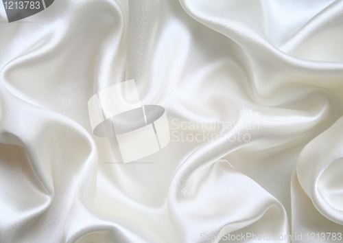 Image of Smooth elegant white silk as background