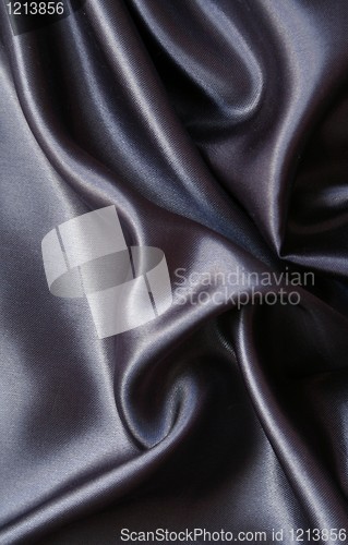 Image of Smooth elegant black silk as background