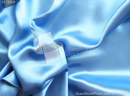 Image of Smooth elegant blue silk as background