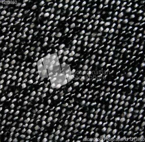 Image of Knitted black and white wool fabric as background