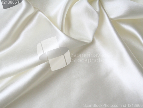 Image of Smooth elegant white silk as background