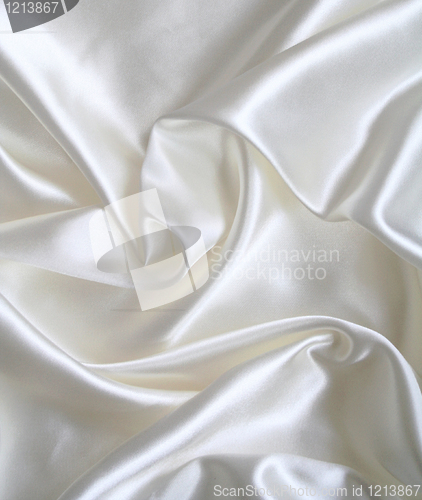 Image of Smooth elegant white silk as background 