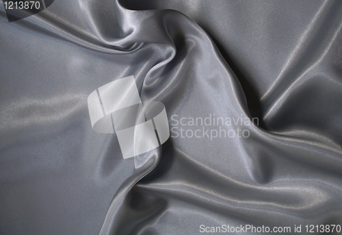 Image of Smooth elegant silvery grey silk as background 