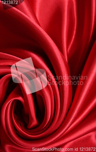 Image of Smooth Red Silk as background