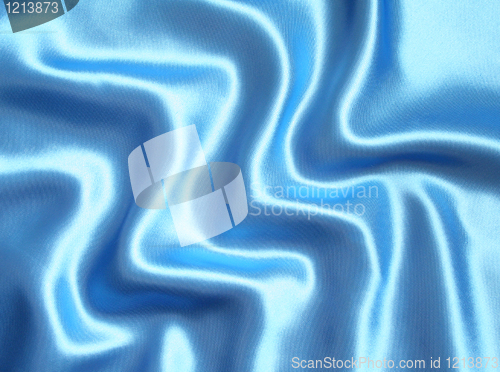 Image of Smooth elegant blue silk as background