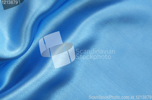 Image of Smooth elegant blue silk as background