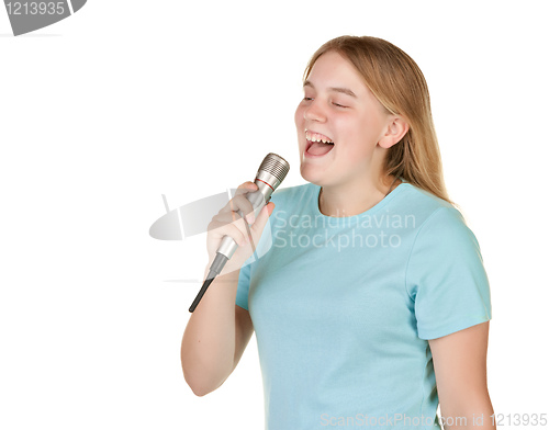 Image of teenage girl singing