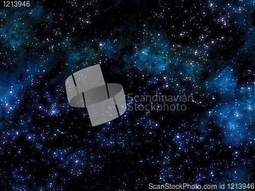 Image of image of a starry sky with nebula