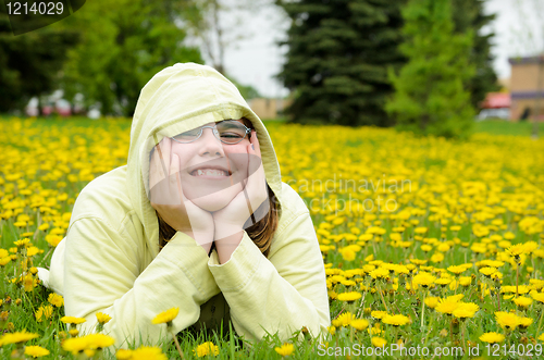 Image of Field of Dandelions Portrait