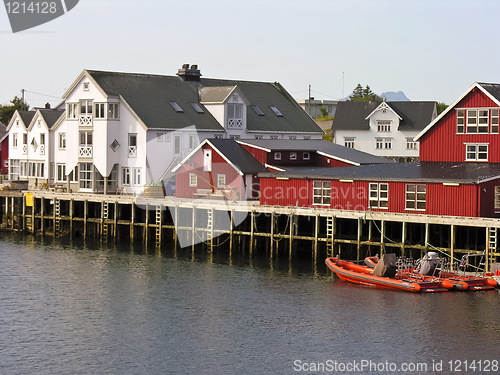 Image of Norwegian style house in lofoten island