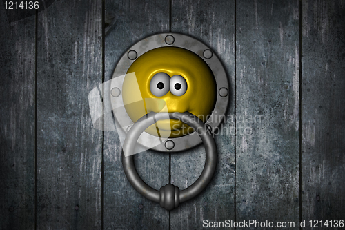 Image of smiley doorknocker