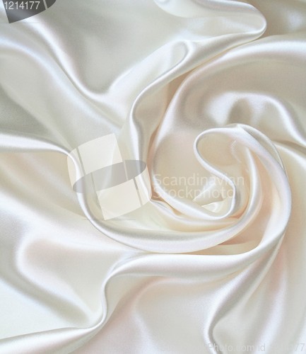 Image of Smooth elegant white silk as wedding background 