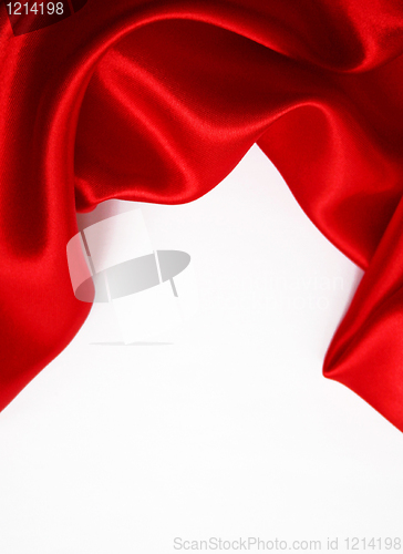 Image of Smooth Red Silk as background 