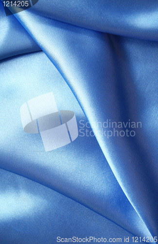 Image of Smooth elegant blue silk as background