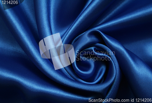 Image of Smooth elegant blue silk as background 