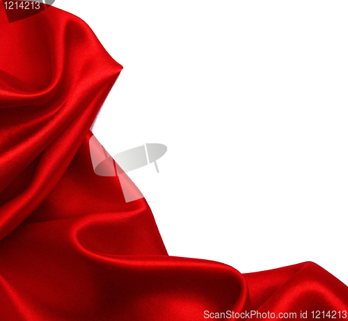 Image of Smooth Red Silk as background 