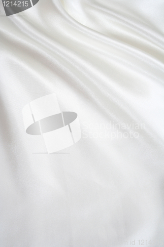 Image of Smooth elegant white silk as background 