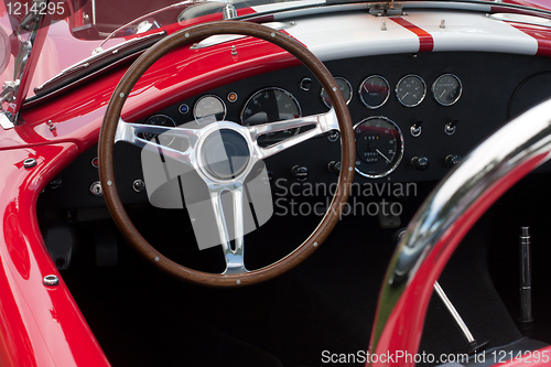 Image of dashboard of a sports car