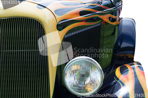 Image of front of hot rod car