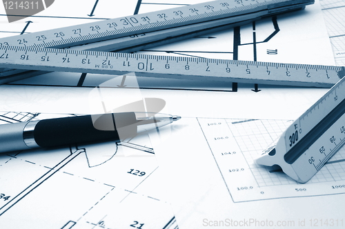 Image of architectur plans of residential real estate