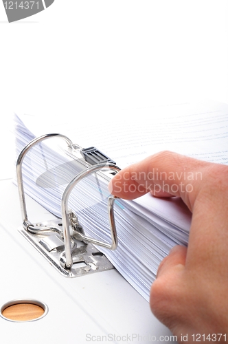 Image of hand and folder