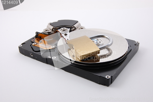 Image of secure computer hard disk drive