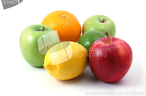 Image of fruits on white