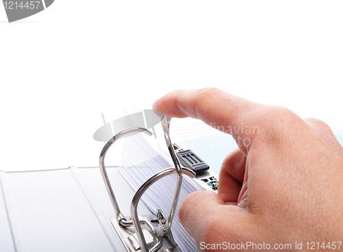Image of hand and folder