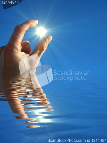 Image of hand holding sun