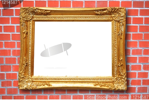 Image of blank image frame and wall