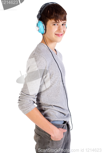 Image of Young fresh teenager with headphones