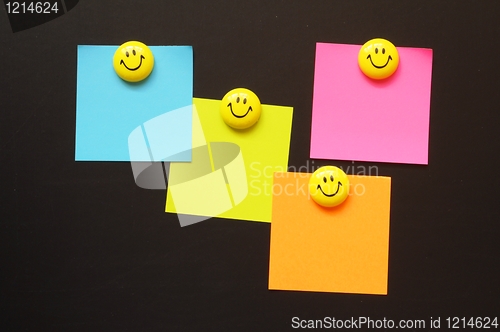 Image of empty paper and smilie