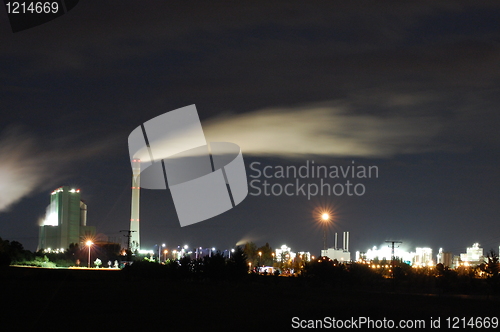 Image of industry at night