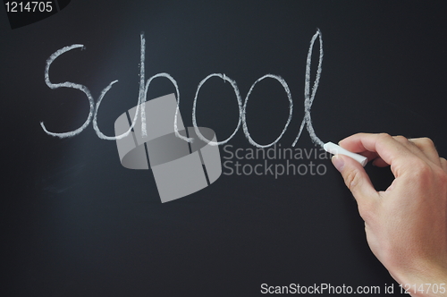 Image of education concept with chalkboard