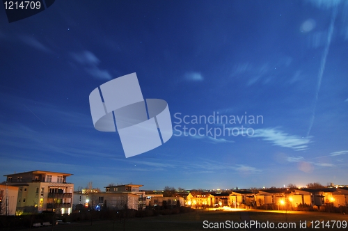 Image of city and sky at night