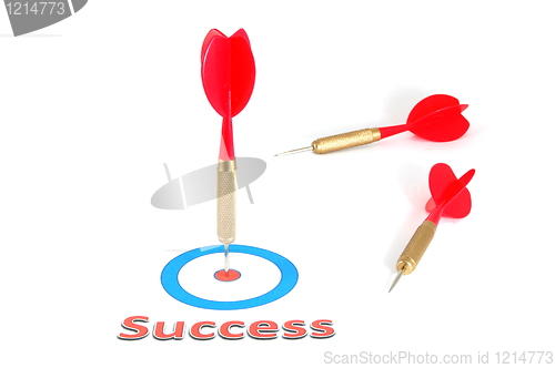 Image of success concept with dart arrow