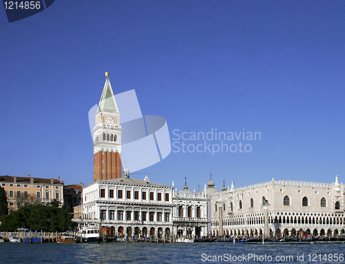 Image of san marco tower and the doge's palace, venice, italy