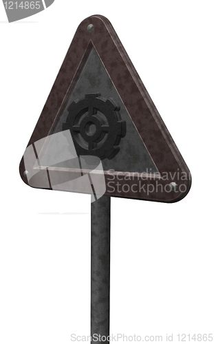Image of gear wheel roadsign