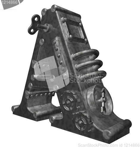 Image of steampunk letter a
