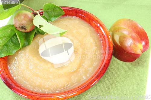 Image of Apple sauce with vanilla sauce