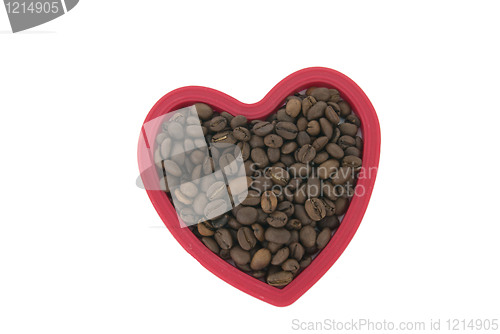 Image of Heart of coffee beans