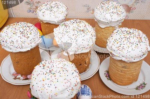 Image of Easter cakes and eggs