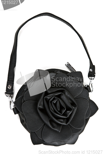 Image of leather handbag in the shape of roses
