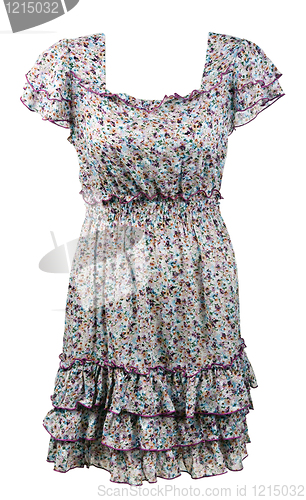 Image of woman's dress with a floral pattern