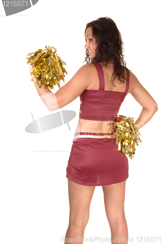 Image of Backside of cheerleader.
