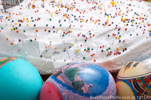Image of Easter cakes and eggs