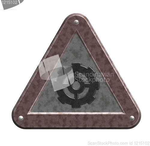 Image of gear wheel roadsign