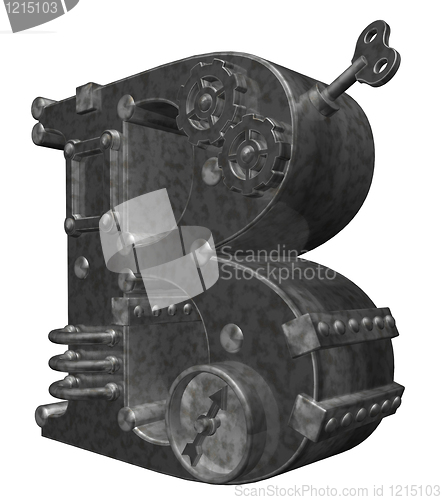 Image of steampunk letter b